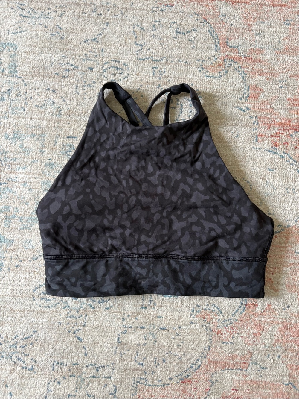 Lululemon Black High-Neck Energy Sports Bra - Picture 1 of 2